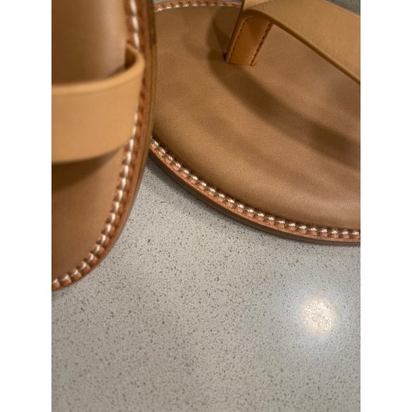 Joie Lennox Tan Leather Toe Strap Sandals - Picture 5 of 11